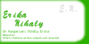 erika mihaly business card